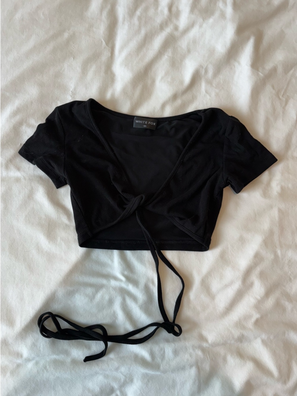 White Fox Boutique Black Crop Top